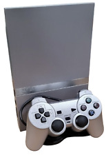 Usado, Consola delgada PLATEADA PlayStation 2 PS2 con NUEVO controlador láser y cables garantizados segunda mano  Embacar hacia Argentina