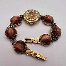 Reloj de pulsera vintage para mujer Chaika chapado en oro ojos naturales de gato funcionando segunda mano  Embacar hacia Argentina