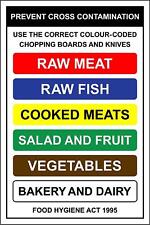 Usado, Placa de segurança codificada por cores para cozinha evitar contaminação cruzada comprar usado  Enviando para Brazil