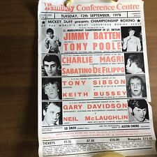 Original fight poster. for sale  LONDON