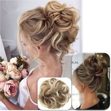 Natural Curly Hair Extension Hairpiece Bun Updo Scrunchie Pony Tail As Human US, used for sale  Shipping to South Africa