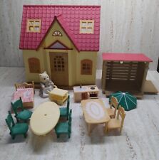 Sylvanian Families Epoch Red Roof House,Owl Tree House Cat, Furniture Lot for sale  Shipping to South Africa