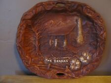 Vintage THE OZARKS Collectible Log Cabin Souvenir Plate/Wall Hanging~Lugene's for sale  Shipping to South Africa