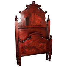 Child Doll BED, High-Back, Renaissance, Victorian, Walnut, Rswd, c1870, 30"t, used for sale  Shipping to South Africa