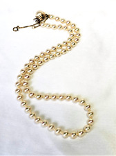 Collar de perlas Majorica anudado 5 mm oro con cuentas en plata esterlina 18" de largo segunda mano  Embacar hacia Argentina