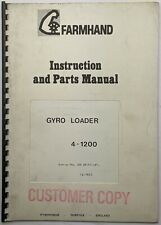Farmhand instructions parts for sale  BOURNEMOUTH