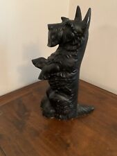 LARGE~Cast Iron~SCOTTISH TERRIER~Door Stop~BEGGING SCOTTY DOG ~15 1/2 X 10, used for sale  Shipping to Ireland