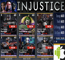 Injustice - iOS/Android - Character Elite X / Level 60 fully maxed 500k EXP  segunda mano  Embacar hacia Argentina