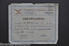 Certificato fabbrica armi usato  Italia