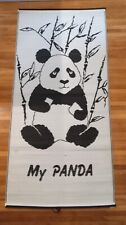 Alfombra de playa Mr. Mat paja tatami natural My Panda 71"" x 34"" blanco y negro vintage  segunda mano  Embacar hacia Argentina