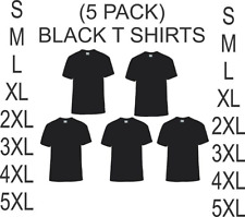 (pacote com 5) Camisetas GILDAN Masculinas Pretas Lisas P M L XL 2XL 3XL 4XL 5XL EUA comprar usado  Enviando para Brazil