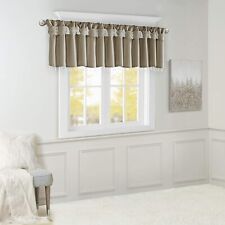 50W x 26" L window curtain valance w/ beads twist top tab faux silk any room pew for sale  Shipping to South Africa