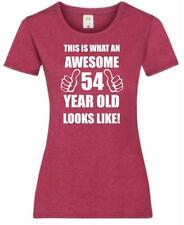 Camiseta feminina engraçada urze 54 anos 50 quarto aniversário presente comprar usado  Enviando para Brazil