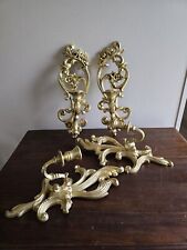 Conjunto de 4 arandelas de parede vintage ornamentadas de ouro 1 braço 2 Homco e 2 Turner MFG comprar usado  Enviando para Brazil