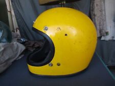 Antigo 1970 protetor facial completo amarelo motocicleta, capacete Motocross MX, tamanho grande comprar usado  Enviando para Brazil