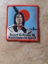 scout-o-rama boy scout patch 1981, Middle Tennessee Council for sale  Shipping to South Africa