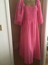 Ladies Hot Pink Cotton Blend Fit & Flare Dress By J W Bridge Size 20 Worn Once  for sale  Shipping to South Africa