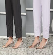 Calças femininas indianas paquistanesas 7XL Capri lápis bordado Shalwar SF71 comprar usado  Enviando para Brazil