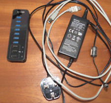 Anker IQ Modelo A7515: 10 Puertos 60 W Concentrador de datos: 7 Puertos USB 3.0 Concentrador de datos 3 Carga inteligente segunda mano  Embacar hacia Argentina
