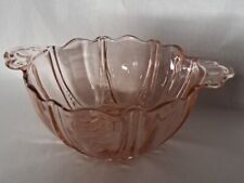 Used, Pink Depression Glass Oyster And Pearl Bowl With Handles for sale  Shipping to South Africa