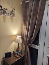 Dunelm Country Style Checked Tartan Thick Eyelet Door Curtain for sale  Shipping to South Africa