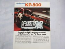 Pioneer KP-500 Cassete de Carro Vintage Catálogo Original / Folheto Japão Impresso comprar usado  Enviando para Brazil