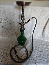 Used, Hookah/ Hukka, 22" vintage Green Glass Blown Base W/ 1 Hose, 1970s. for sale  Shipping to South Africa