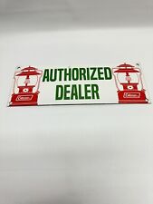 Coleman Authorized Dealer Vintage Style Porcelain Enamel Retro Sign Camping for sale  Shipping to South Africa