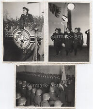 E946 Fotos Wehrmacht Belgien Gent Parade Vereidigung Soldaten Wimpel Stander TOP gebraucht kaufen  Nauen