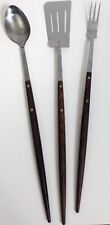 Conjunto de utensílios para churrasco de teca vintage meados do século MCM grelha espátula garfo colher feita no Japão comprar usado  Enviando para Brazil