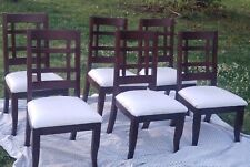Conjunto de 6 cadeiras laterais casual para sala de jantar almofada cadeira lateral acabamento natural, usado comprar usado  Enviando para Brazil