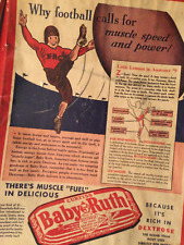 Antiguo tema de fútbol americano BABY RUTH de colección caja de dulces años 30 o 40 años segunda mano  Embacar hacia Argentina
