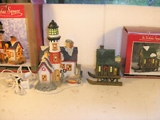 Discontinued St. Nicholas Square Christmas Scenes Lighthouse, Ice Fishing Shanty for sale  Fishers
