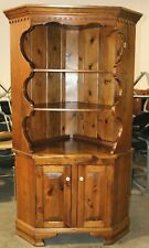 Vintage Solid Knotty Pine Custom Corner Cabinet - Rustic Country American for sale  Athens