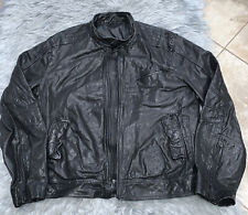 Rogue Baracuda Black Leather Moto Jacket XXL for sale  Shipping to South Africa