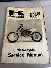 1992 1993 Kawasaki KX125 KX250  KX 125 250 Motorcycle OEM SERVICE MANUAL for sale  Shipping to South Africa