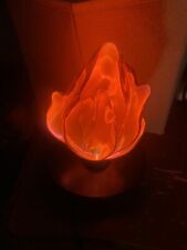 LumiSource Arte Esculpido Llama de Fuego Electra Lámpara de Plasma Luminaria de Vidrio Rojo FUNCIONA segunda mano  Embacar hacia Argentina