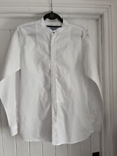 vintage collarless shirt white for sale  SLEAFORD