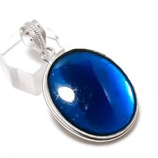 Pingente de pedra preciosa ônix azul prata esterlina 925 presente joia 1,85" Z886 comprar usado  Enviando para Brazil