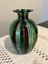 red vase striped glass for sale  Mayville