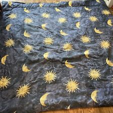 Vintage Celestial Sun Moon Comforter Blue Twin Full  for sale  Shipping to South Africa