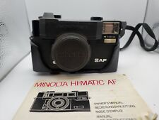 Cámara fotográfica Minolta HI-MATIC AF apuntar y disparar 35 mm con manual funciona perfectamente  segunda mano  Embacar hacia Argentina