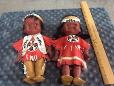 2 bonecas bebê indianas lembrança vintage 9,5" de altura comprar usado  Enviando para Brazil