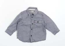 Merc Baby Blue Check Cotton Basic Button-Up Size 12-18 Months Collared Button, used for sale  Shipping to South Africa