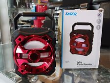 LASER MINI PARTY BLUETOOTH SPEAKER & FM RADIO (MODEL: SPK-BT660RED) IN BOX, used for sale  Shipping to South Africa