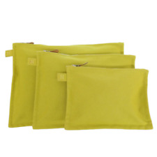 Conjunto de 3 peças bolsa HERMES Bora acessório de embreagem amarelo algodão comprar usado  Enviando para Brazil