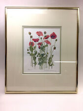 Auth. PENNY SILVERTHORNE Signed Matted & Framed 'POPPIES' Watercolor Art Print for sale  Shipping to Canada