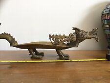 Unusual Vintage Brass Dragon 17” Long Dish Tray For Keys Candle Nick Nacks for sale  Shipping to South Africa