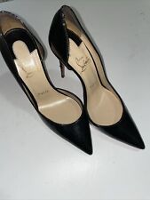 Christian Louboutin Patent Black Leather Pump Heel Women 37 for sale  Shipping to South Africa