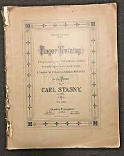 Lecciones de piano de colección - ENTRENAMIENTO CON DEDOS PARA PIANO, Carl Stasny, 1899, No 44, usado segunda mano  Embacar hacia Argentina